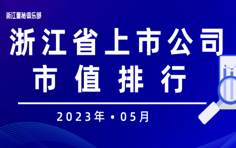 2023年05月浙江省上市公司市值排名